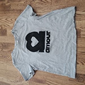 (S) H&M 100% Cotton Graphic Tee Shirt Loose Fit Comfortable Loungewear